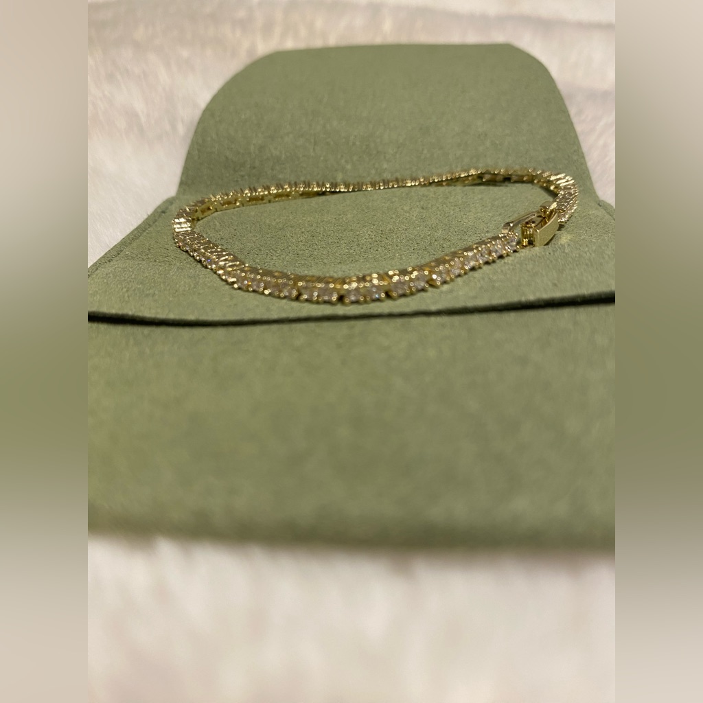 Tennis Bracelet 14k Gold Plated Cubic Zirconia 4mm Cz 89$